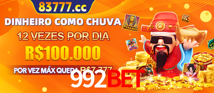 Banner do programa de recompensas Recomende para amigos do 992BET, detalhando os bônus por convidar amigos, com prêmios que chegam a R$288.888.
